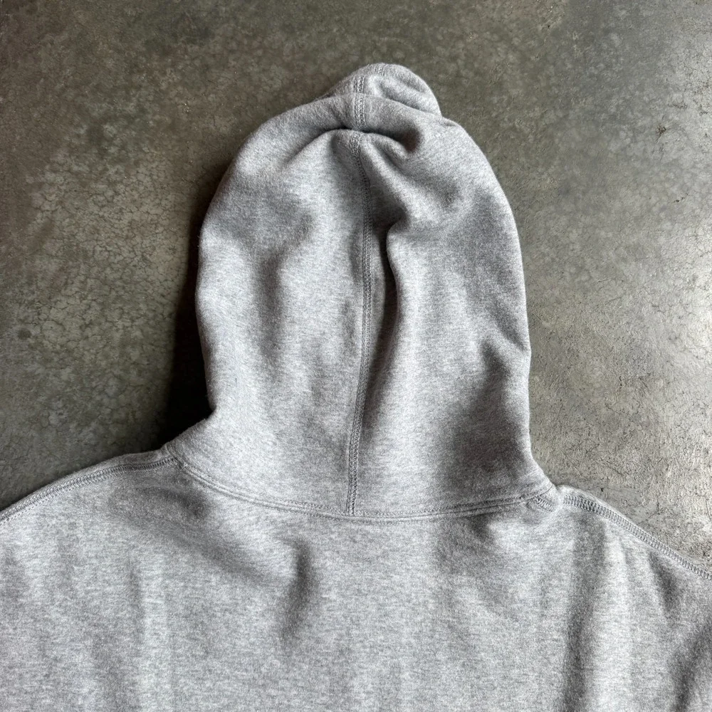 Vintage Y2K Nike Spellout Hoodie Sweatshirt Gray Mens XL 2000s Silver Tag 23x28